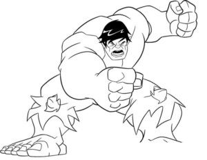 Disegno di Hulk da stampare e colorare 142