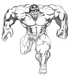 Disegno di Hulk da stampare e colorare 132