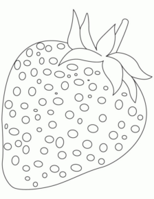 Disegno di fragola da stampare e colorare 7