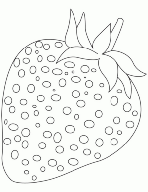 Disegno di fragola da stampare e colorare 7
