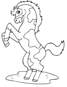 Disegno di cavallo da stampare e colorare 169