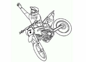 Disegno di moto da stampare e colorare 2