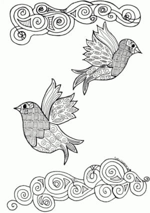 Disegno di uccello da stampare e colorare 89