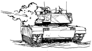 Disegno di carro armato da stampare e colorare 19