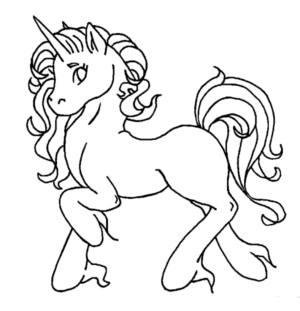 Disegno di unicorno da stampare e colorare 155
