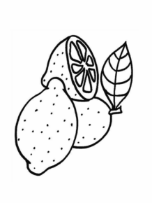 Disegno di limone da stampare e colorare 12