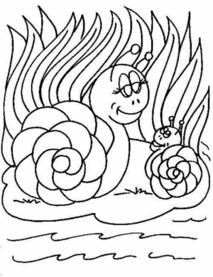 Disegno di lumaca da stampare e colorare 38