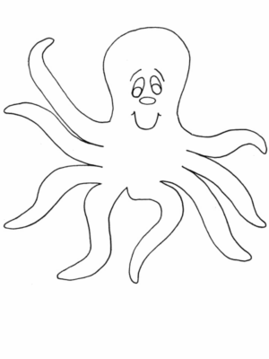 Disegno di polpo da stampare e colorare 15