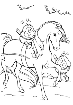 Disegno di equitazione da stampare e colorare 18