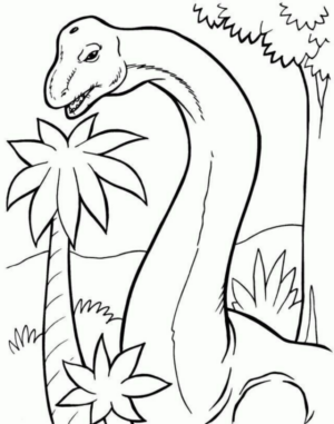 Disegno di Brontosauro da stampare e colorare 31
