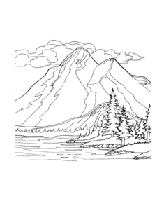 Disegno di paesaggio da stampare e colorare 37
