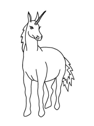 Disegno di unicorno da stampare e colorare 136