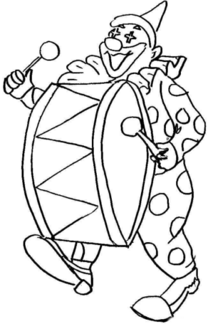 Disegno di clown da stampare e colorare 14