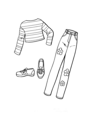Disegno di vestito da donna da stampare e colorare