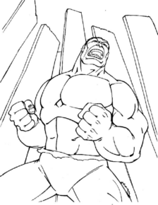 Disegno di Hulk da stampare e colorare 119