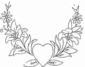 Disegno di cuore da stampare e colorare 119
