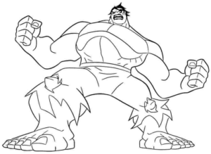 Disegno di Hulk da stampare e colorare 136