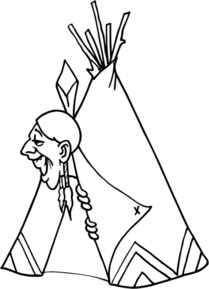 Disegno di Indiani d’America da stampare e colorare 94