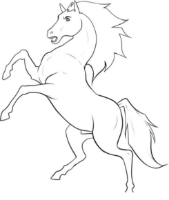 Disegno di cavallo da stampare e colorare 121
