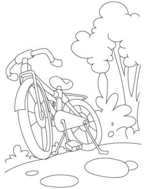 Disegno di bicicletta da stampare e colorare
