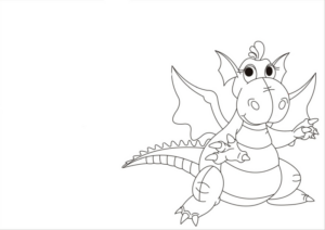 Disegno di dragone da stampare e colorare 200