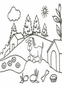 Disegno di paesaggio da stampare e colorare 19