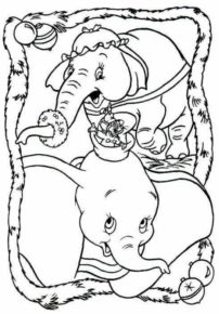 Disegno di Dumbo da stampare e colorare 69