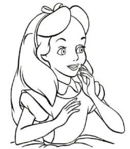 Disegno di Alice nel paese delle meraviglie da stampare e colorare 50