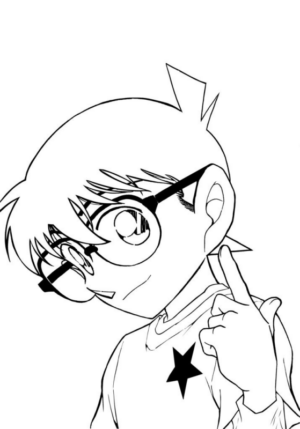 Disegno di Detective Conan da stampare e colorare 7 Disegno di Detective Conan da stampare e colorare 7
