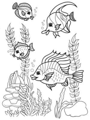 Disegno di pesce da stampare e colorare 143