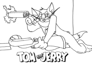 Disegno di Tom e Jerry da stampare e colorare 22