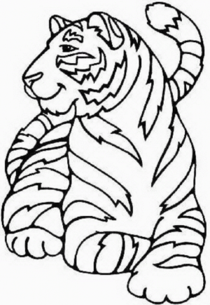 Disegno di tigre da stampare e colorare 28