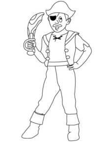 Disegno di pirata da stampare e colorare 7