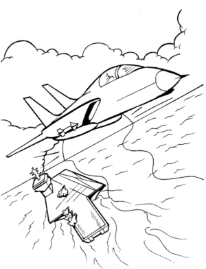 Disegno di aereo militare da stampare e colorare 6 Disegno di aereo militare da stampare e colorare 6