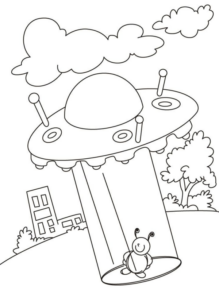 Disegno di ufo da stampare e colorare