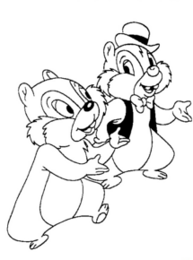 Disegno di Cip e Ciop da stampare e colorare 12