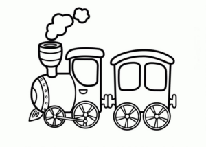 Disegno di treno da stampare e colorare 1