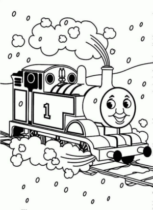 Disegno di Trenino Thomas da stampare e colorare 116