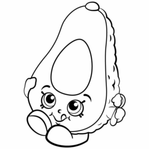 Disegno di avocado da stampare e colorare 3