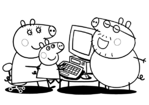 Disegno di Peppa Pig da stampare e colorare