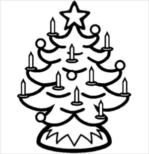 Disegno di albero di Natale da stampare e colorare 59 Disegno di albero di Natale da stampare e colorare 59