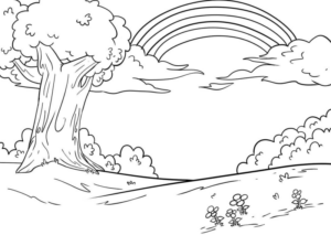 Disegno di arcobaleno da stampare e colorare 50