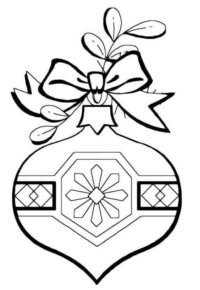 Disegno di palla di Natale da stampare e colorare 42 Disegno di palla di Natale da stampare e colorare 42