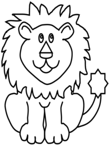 Disegno di leone da stampare e colorare 50