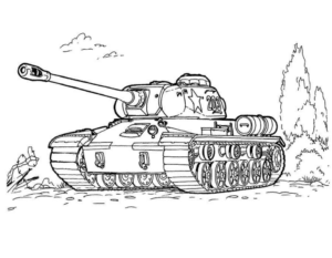 Disegno di carro armato da stampare e colorare 30