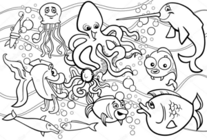 Disegno di pesce da stampare e colorare 155