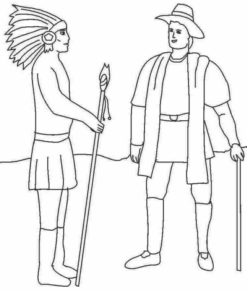 Disegno di Indiani d’America da stampare e colorare 98