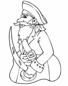 Disegno di pirata da stampare e colorare 1