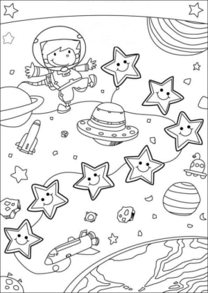 Disegno di stella da stampare e colorare
