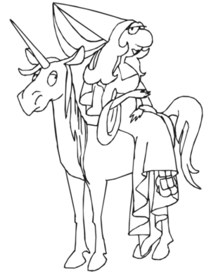 Disegno di unicorno da stampare e colorare 165